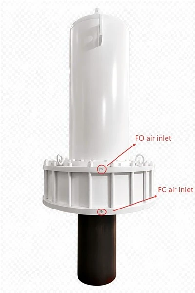 Side-Porte Single-Aksyon Lineyè Pneumatic Actuator